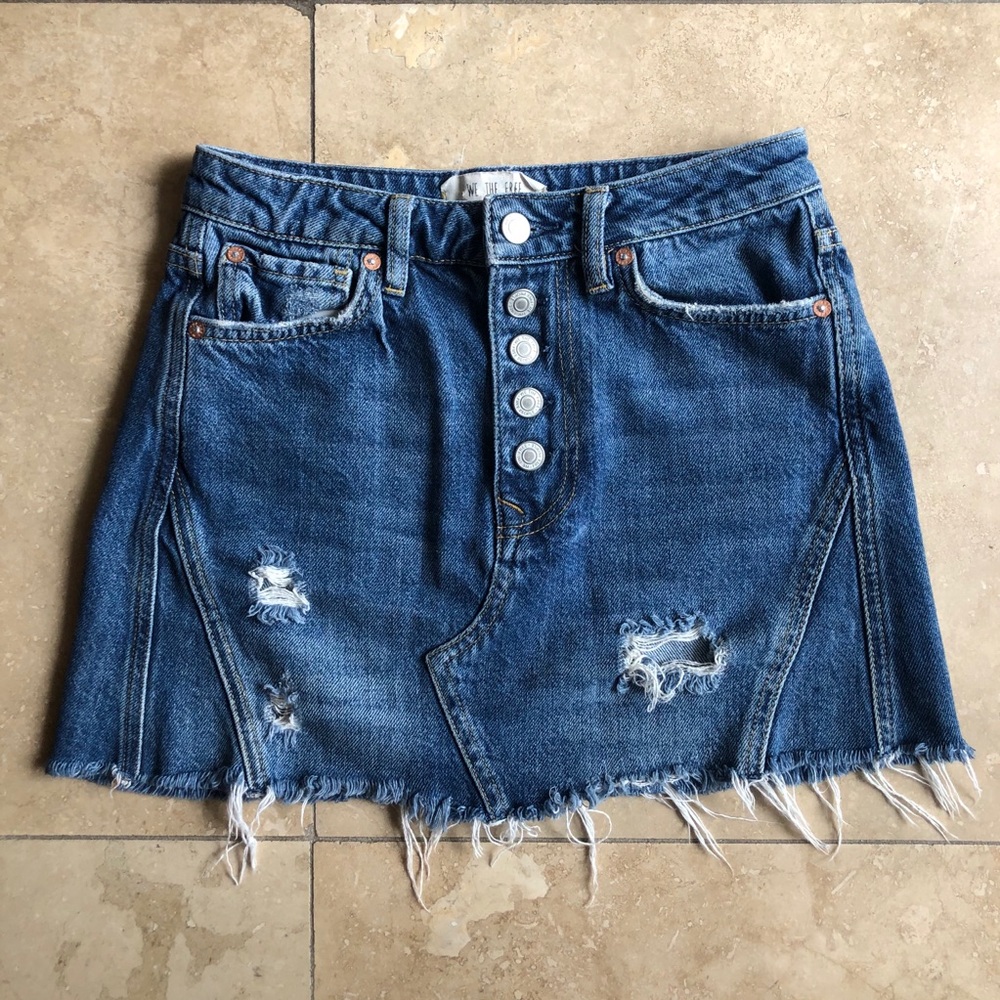 Free People Jean Mini Skirt Size 25